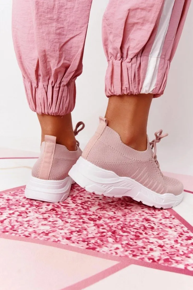 Boto Buty Sportowe Na Platformie*Damskie Sportowe Buty Sneakersy Różowe Ruler