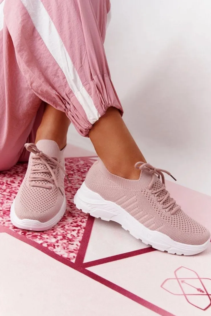 Boto Buty Sportowe Na Platformie*Damskie Sportowe Buty Sneakersy Różowe Ruler