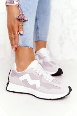 Boto Buty Sportowe Na Platformie*Damskie Sportowe Buty Sneakersy Szare Move On