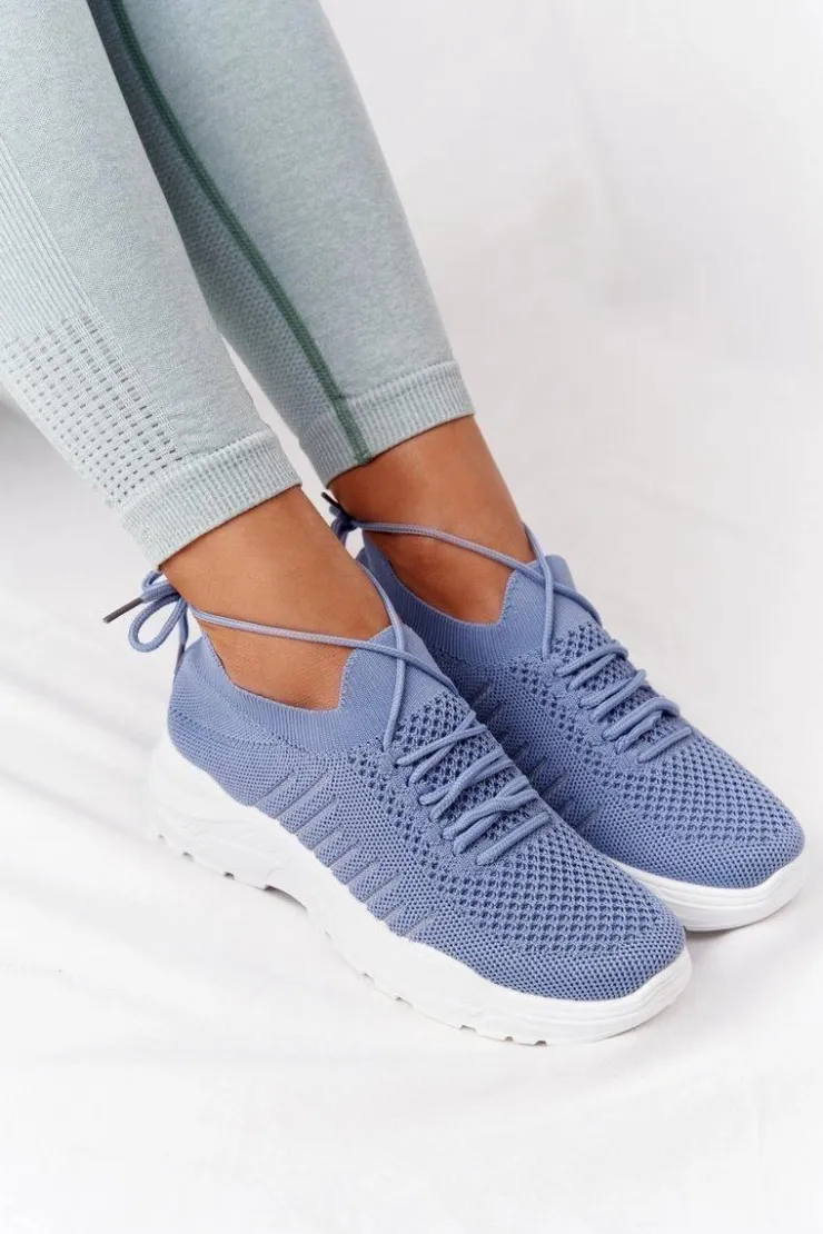 Damskie Boto Damskie Sportowe Buty Sneakersy Niebieskie Ruler