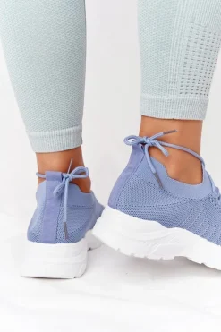 Damskie Boto Damskie Sportowe Buty Sneakersy Niebieskie Ruler