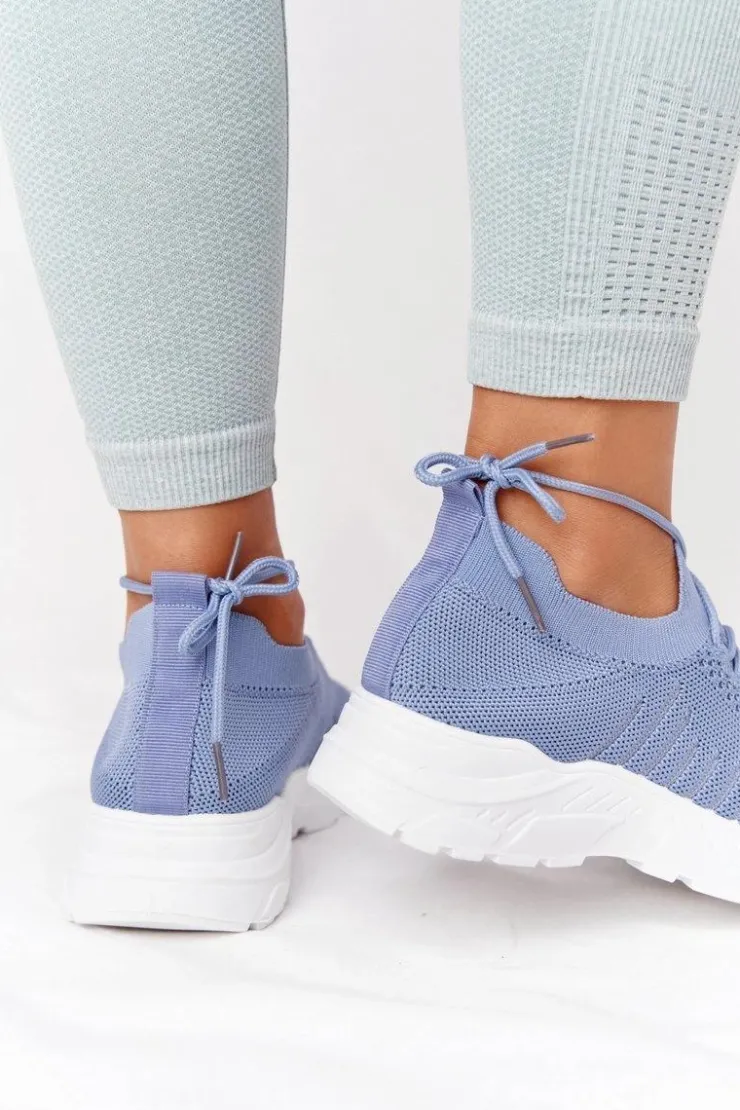 Damskie Boto Damskie Sportowe Buty Sneakersy Niebieskie Ruler