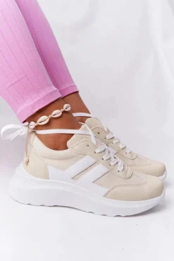 Damskie Boto Damskie Sportowe Buty Sneakersy Beżowe Holiday