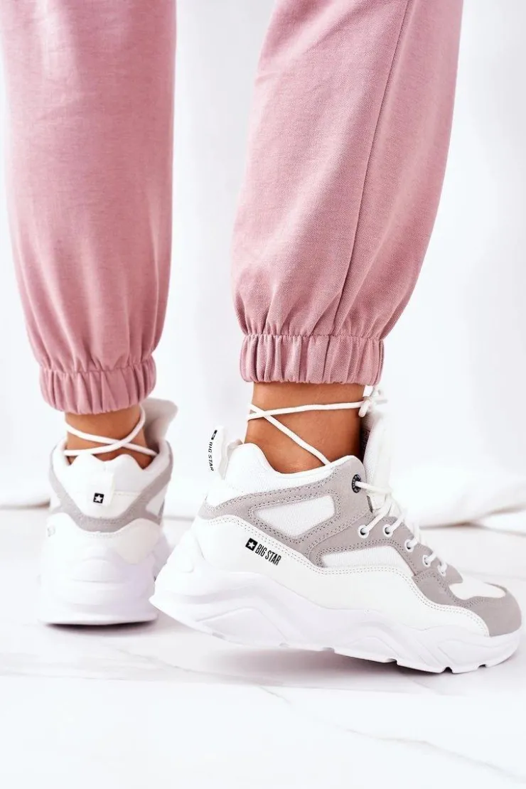New Big Star Shoes Damskie Sportowe Buty Sneakersy Big Star GG274643 Białe