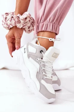 New Big Star Shoes Damskie Sportowe Buty Sneakersy Big Star GG274643 Białe