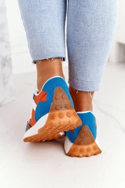 Boto Damskie Sportowe Buty Sneakersy Pomarańczowe Move On