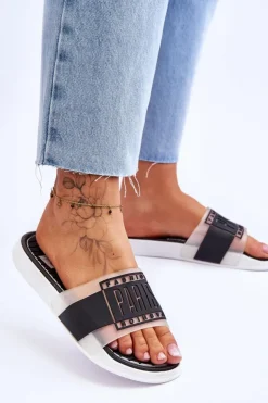 Damskie Boto Damskie Sportowe Klapki Czarne Sunrise