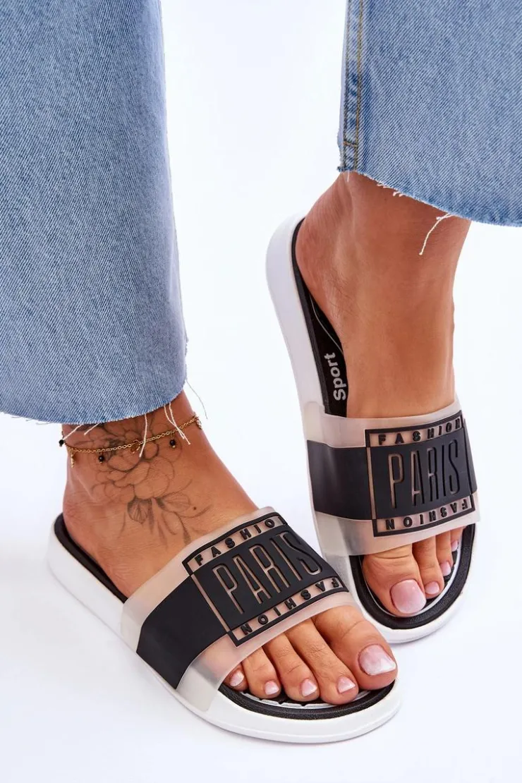 Damskie Boto Damskie Sportowe Klapki Czarne Sunrise