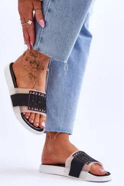 Damskie Boto Damskie Sportowe Klapki Czarne Sunrise