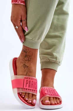 Best Boto Damskie Sportowe Klapki Neonowo Różowe Sunrise