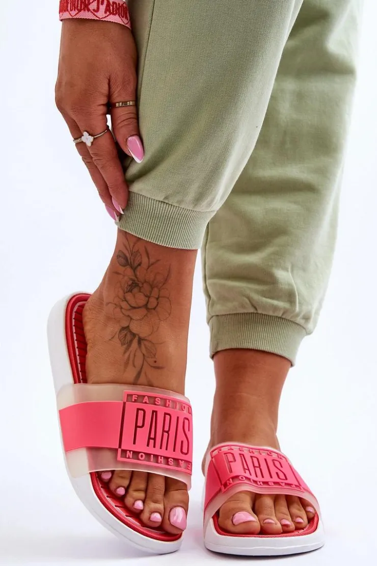 Best Boto Damskie Sportowe Klapki Neonowo Różowe Sunrise