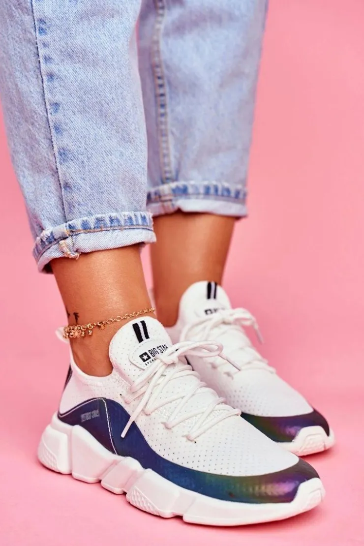 Clearance Big Star Shoes Damskie Sportowe Obuwie Big Star Białe FF274A052