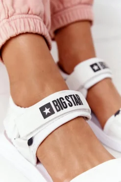 Damskie Big Star Shoes Damskie Sportowe Sandały Big Star HH274A026 Białe