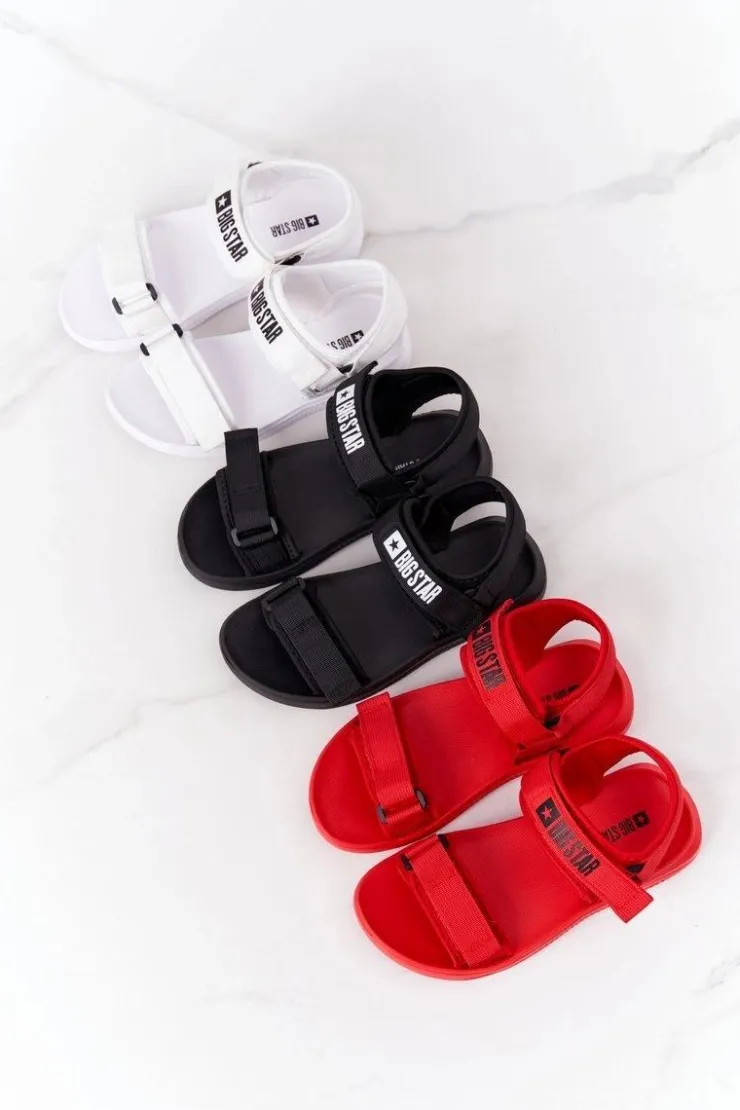 Damskie Big Star Shoes Damskie Sportowe Sandały Big Star HH274A026 Białe