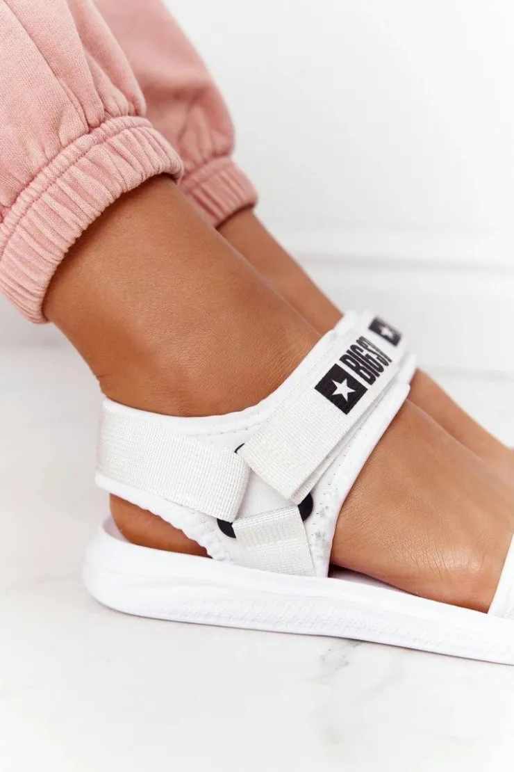 Damskie Big Star Shoes Damskie Sportowe Sandały Big Star HH274A026 Białe