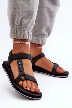 4F Damskie Sportowe Sandały RSS2SANF054-23S Ciemnoszare Szary