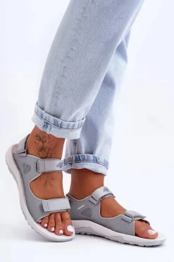 Online 4F Damskie Sportowe Sandały SS23FSANF016-27S Szare