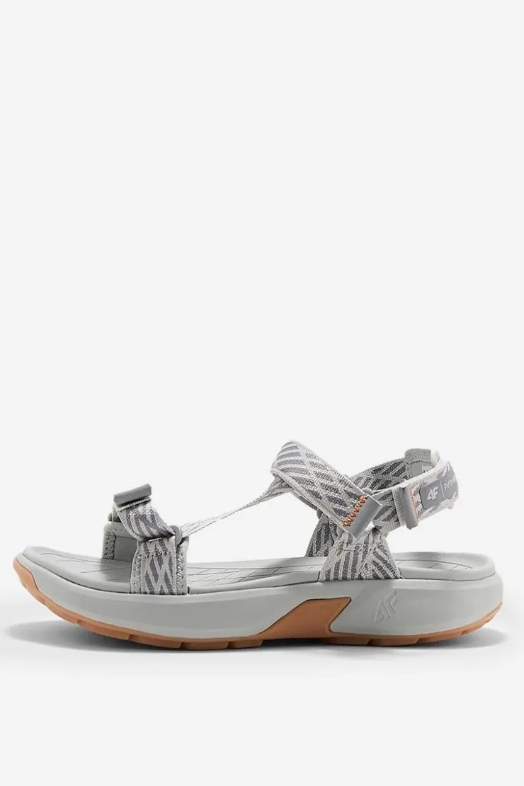 Damskie 4F Damskie Sportowe Sandały RSS2SANF049-26S Jasnoszare