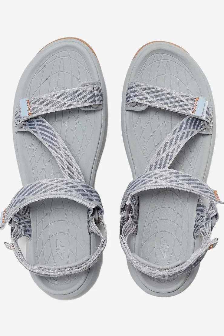 Damskie 4F Damskie Sportowe Sandały RSS2SANF049-26S Jasnoszare