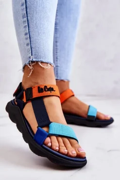 Lee Cooper Sandały Płaskie*Damskie Sportowe Sandały LCW-22-34-0953L Multikolorowe