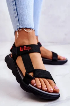 Damskie Lee Cooper Damskie Sportowe Sandały LCW-22-34-0955L Czarne