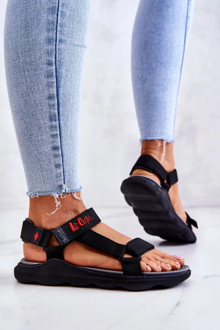 Damskie Lee Cooper Damskie Sportowe Sandały LCW-22-34-0955L Czarne