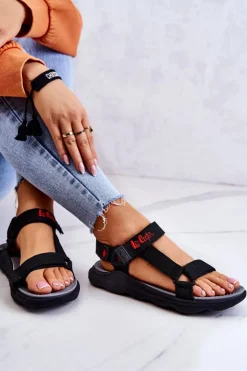 Damskie Lee Cooper Damskie Sportowe Sandały LCW-22-34-0955L Czarne