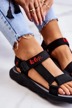 Damskie Lee Cooper Damskie Sportowe Sandały LCW-22-34-0955L Czarne