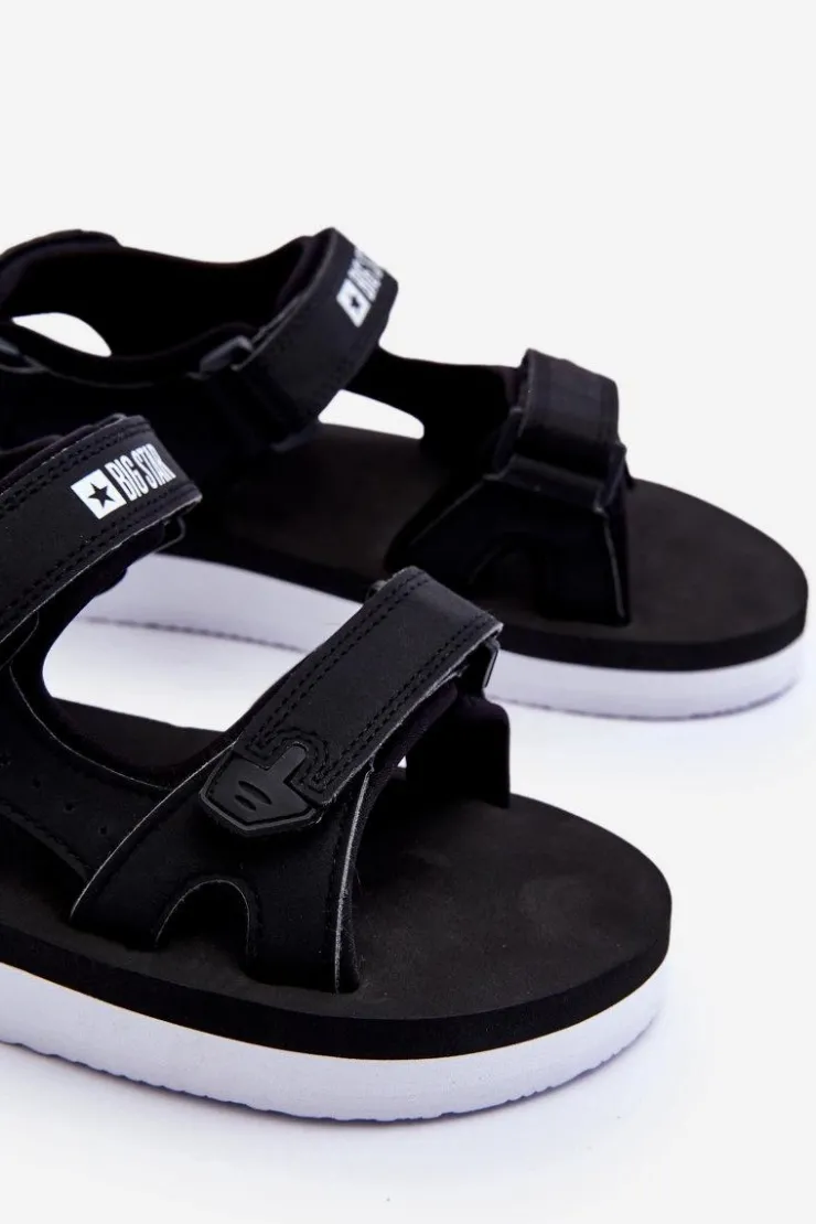 Damskie Big Star Shoes Damskie Sportowe Sandały Na Platformie Big Star LL274789 Czarne