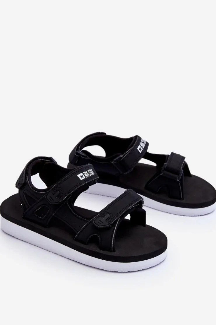 Damskie Big Star Shoes Damskie Sportowe Sandały Na Platformie Big Star LL274789 Czarne