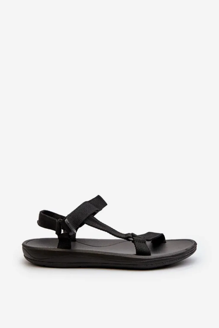 Best Boto Damskie Sportowe Sandały Na Rzepy Czarne Vilari Czarny