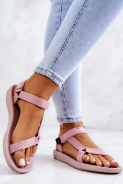 Boto Sandały Płaskie*Damskie Sportowe Sandały Różowe Ultimate