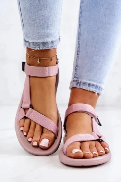 Boto Sandały Płaskie*Damskie Sportowe Sandały Różowe Ultimate