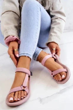 Boto Sandały Płaskie*Damskie Sportowe Sandały Różowe Ultimate