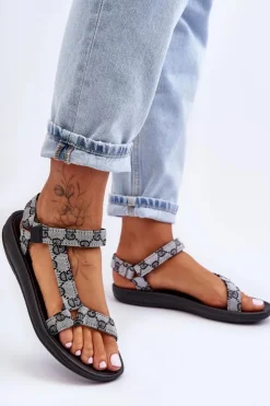 Damskie Boto Damskie Sportowe Sandały We Wzory Biało-Czarne Ultimate