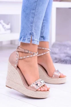 Damskie Boto Damskie Szampańskie Sandały Ćwieki Dżety Espadryle Mariko
