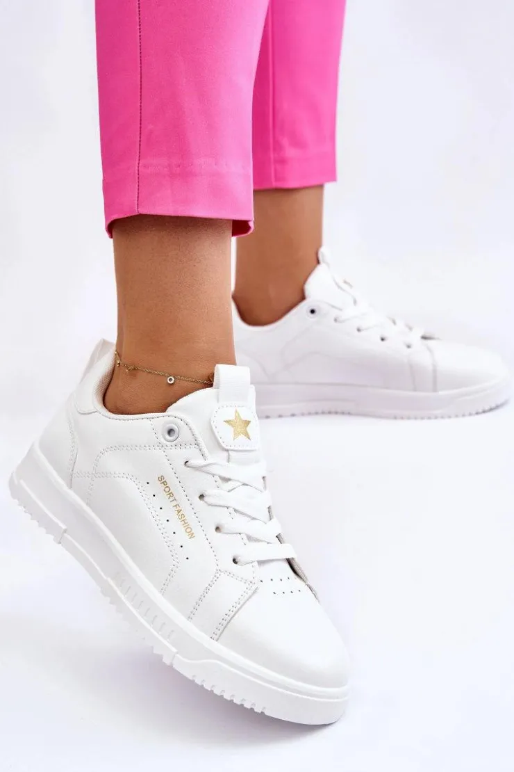 Boto Buty Sportowe Na Platformie|Sneakersy Damskie*Damskie Sznurowane Buty Sportowe Białe Mikaela