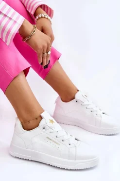 Boto Buty Sportowe Na Platformie|Sneakersy Damskie*Damskie Sznurowane Buty Sportowe Białe Mikaela