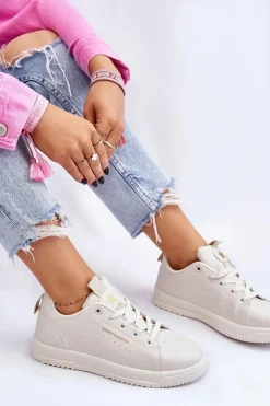 Damskie Boto Damskie Sznurowane Buty Sportowe Beżowe Mikaela