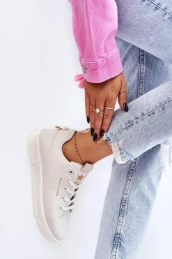 Damskie Boto Damskie Sznurowane Buty Sportowe Beżowe Mikaela