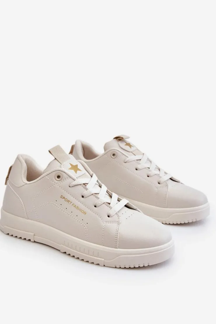 Damskie Boto Damskie Sznurowane Buty Sportowe Beżowe Mikaela