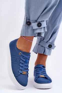 Boto Trampki Damskie Slip-On|Trampki Damskie Niskie*Damskie Sznurowane Trampki Niebieskie Etna