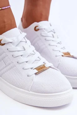 Damskie Boto Damskie Sznurowane Trampki Białe Etna