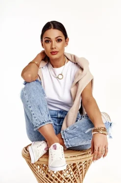 Big Star Shoes Trampki Damskie Big Star|Trampki Damskie Niskie*Damskie Tenisówki BIG STAR DD274892 Biało-Czerwone