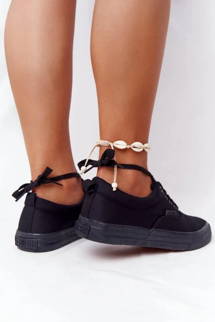 Big Star Shoes Trampki Damskie Big Star|Trampki Damskie Niskie*Damskie Tenisówki BIG STAR FF274164 Czarne