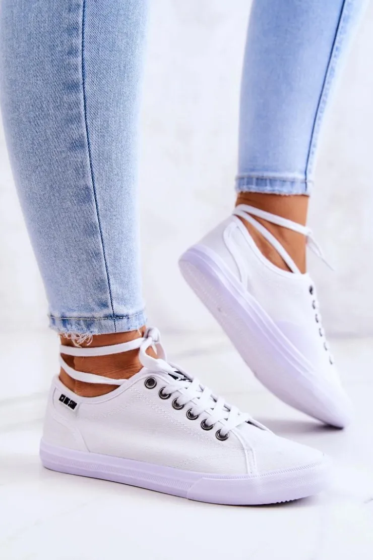 Damskie Big Star Shoes Damskie Tenisówki BIG STAR W274835 Białe