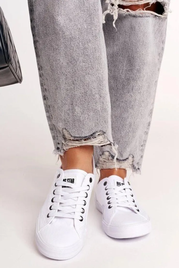 Damskie Big Star Shoes Damskie Tenisówki BIG STAR W274835 Białe