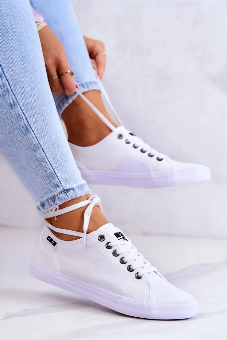 Damskie Big Star Shoes Damskie Tenisówki BIG STAR W274835 Białe