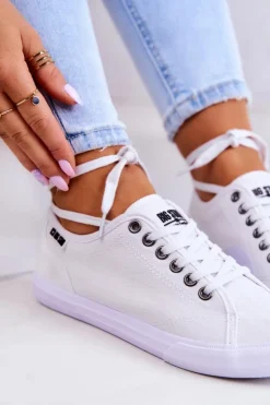 Damskie Big Star Shoes Damskie Tenisówki BIG STAR W274835 Białe