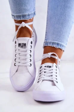 Damskie Big Star Shoes Damskie Tenisówki BIG STAR W274835 Białe